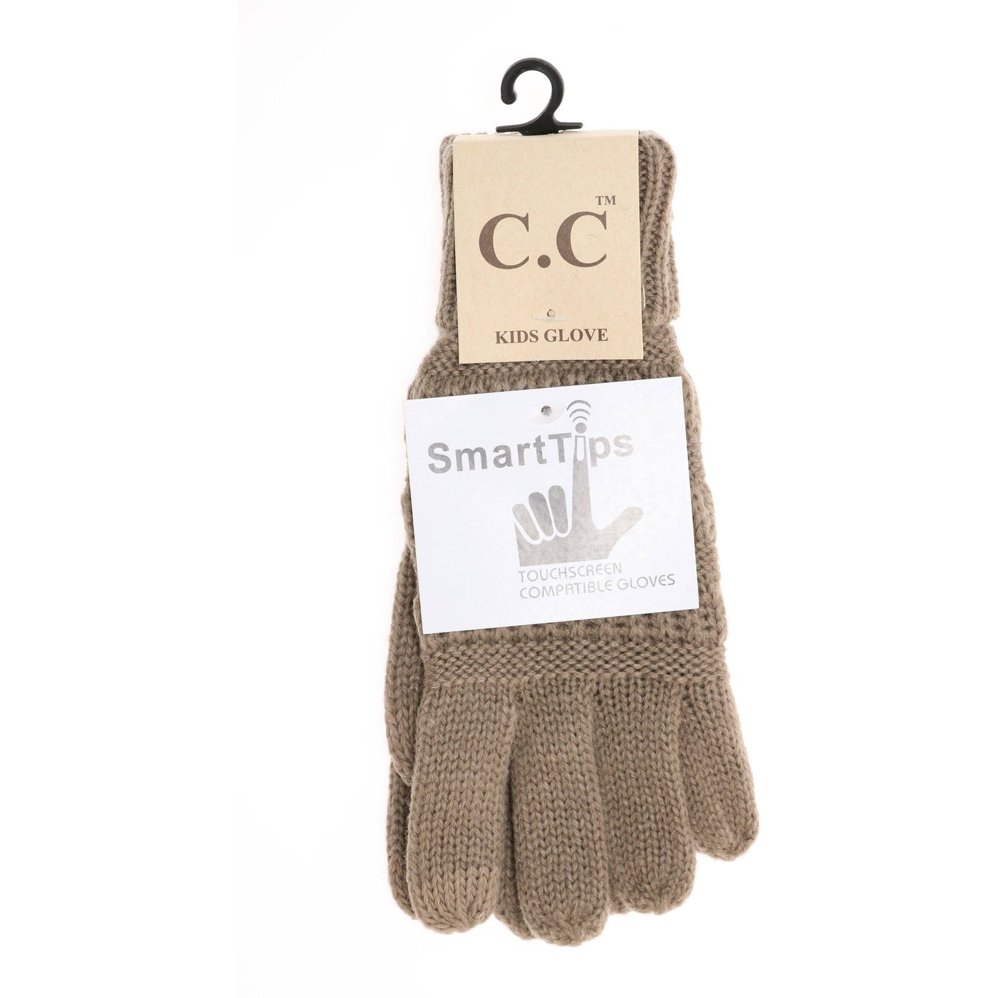 KIDS Solid Cable Knit CC Gloves
