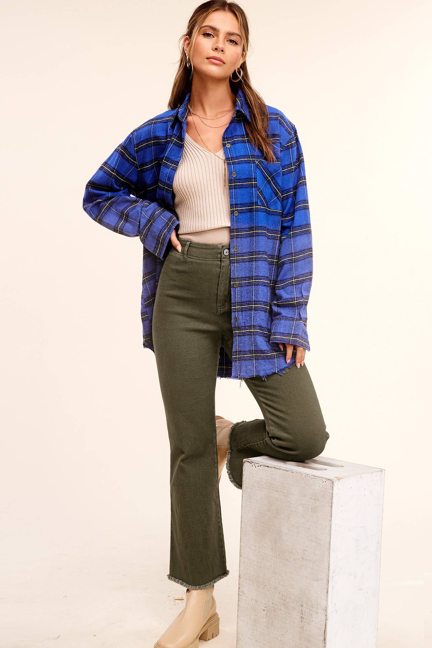 La Miel Stretchy High Waisted Flare Pants