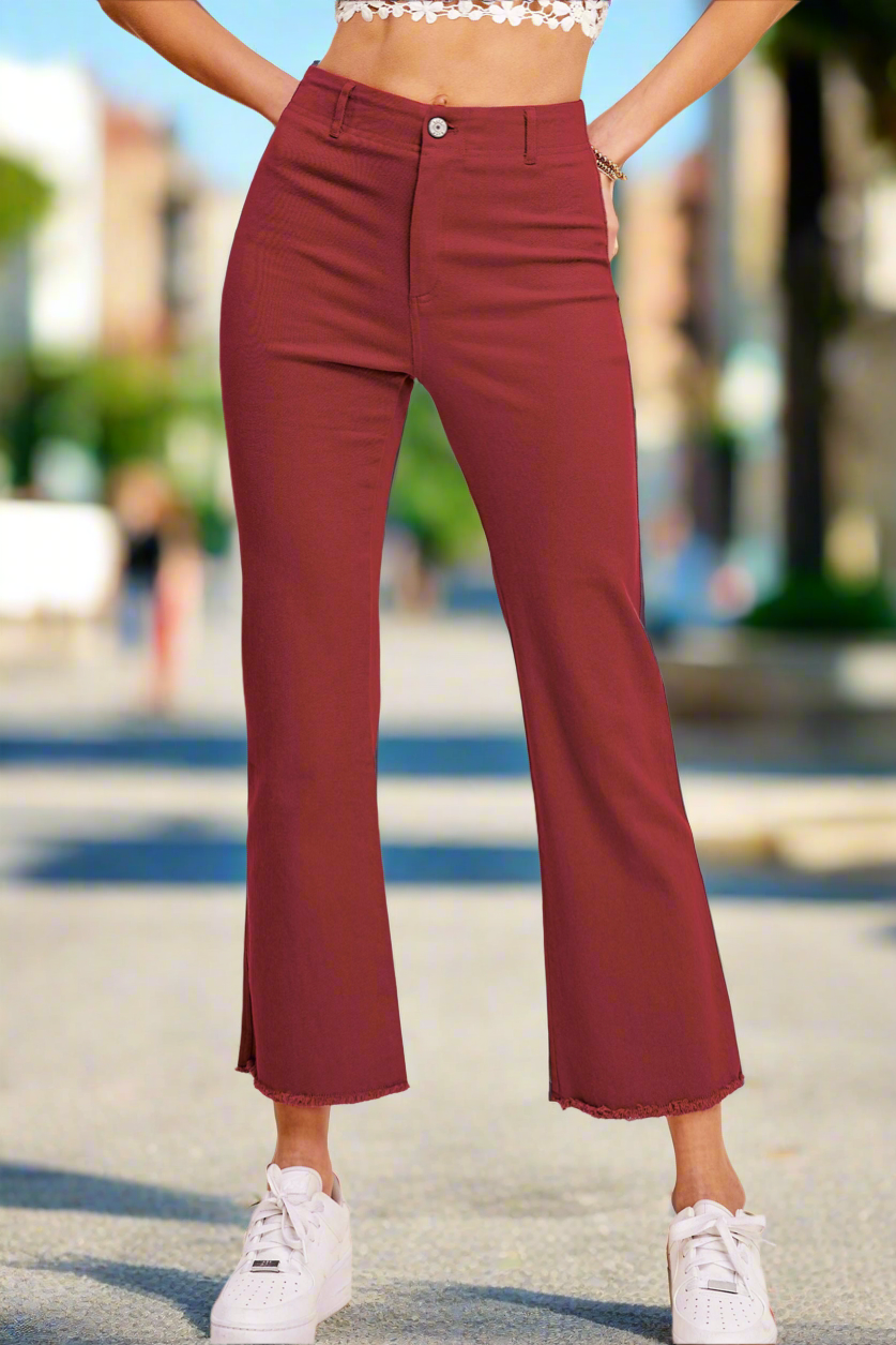 La Miel Stretchy High Waisted Flare Pants
