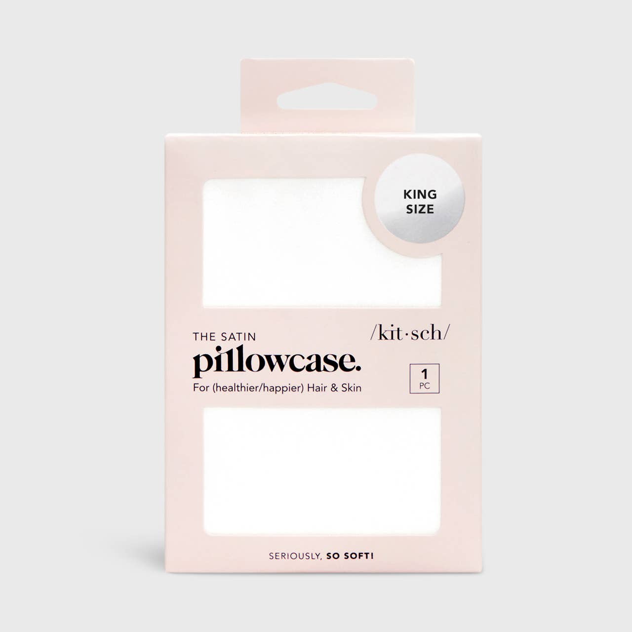 Kitsch Satin King Pillowcase - Ivory