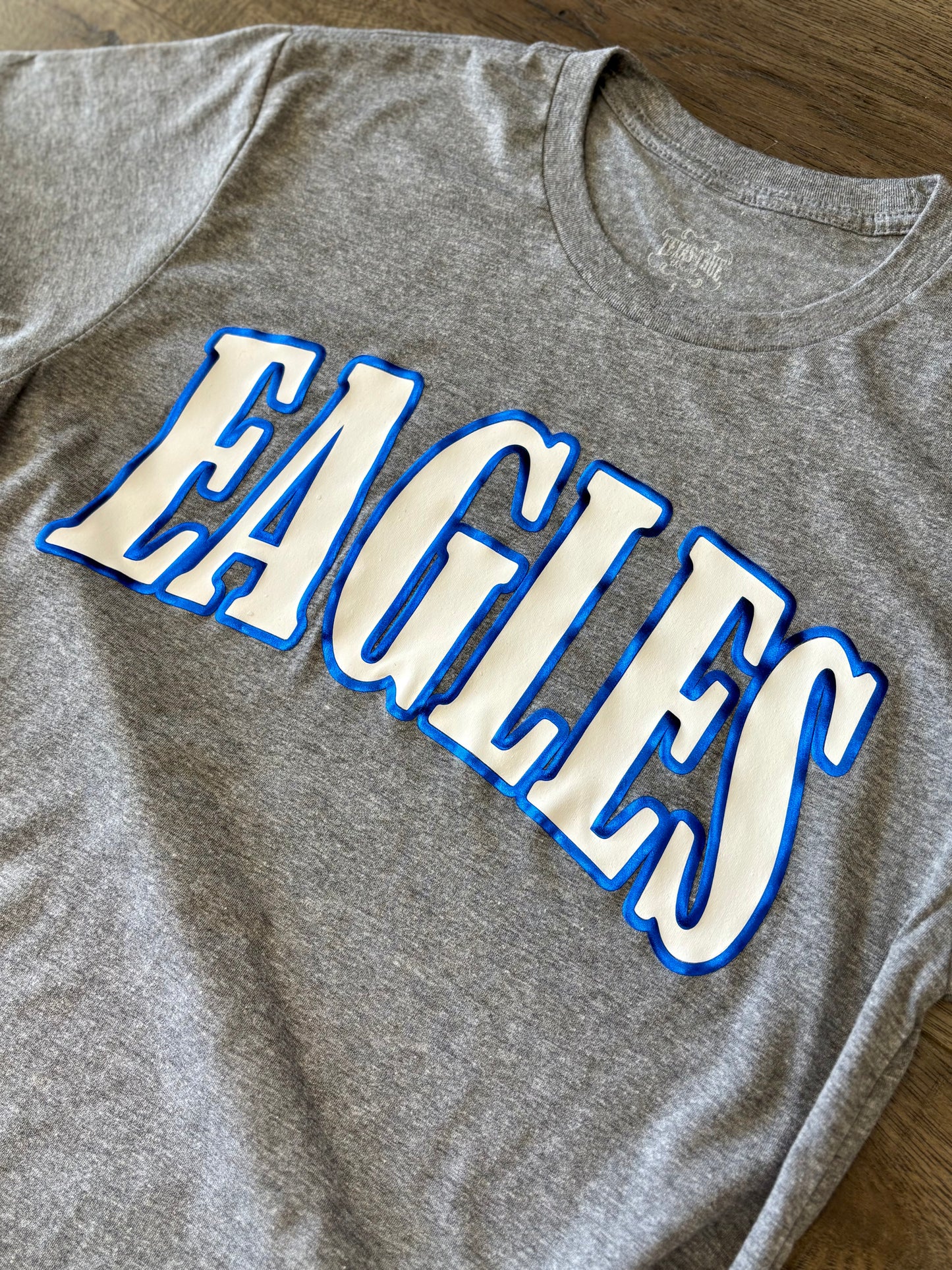 Eagles Blue Metallic Puff Tee