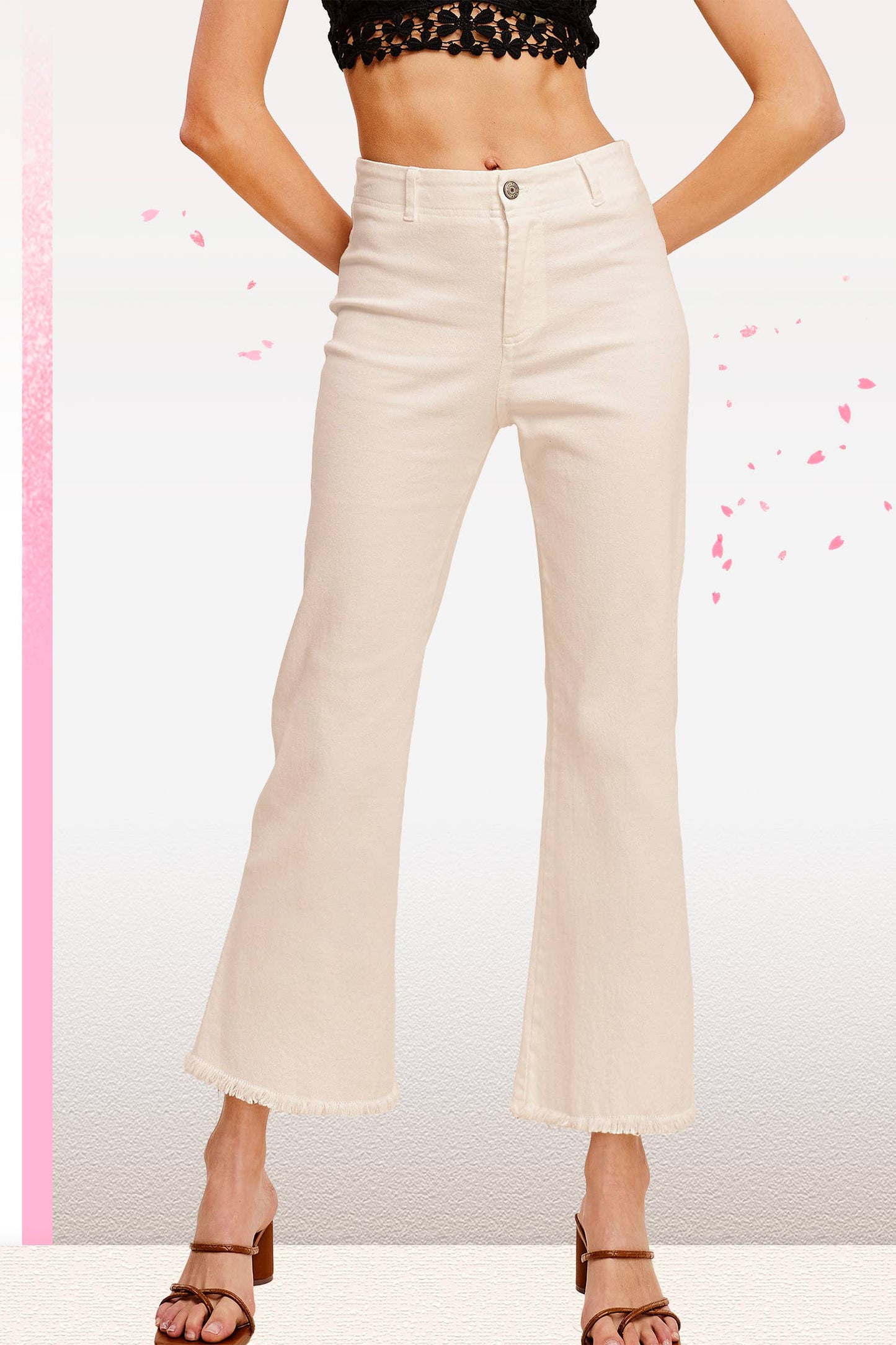 La Miel Stretchy High Waisted Flare Pants