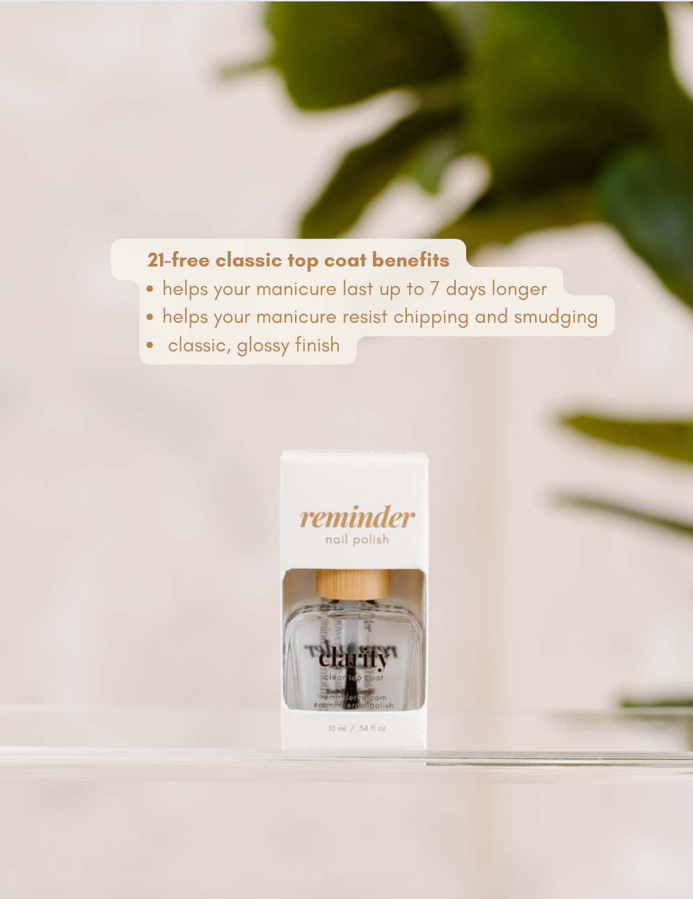 Reminder Nail Polish Top Coat — Clarity