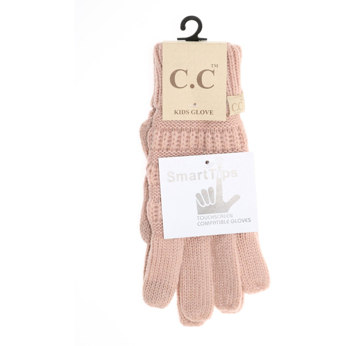 KIDS Solid Cable Knit CC Gloves