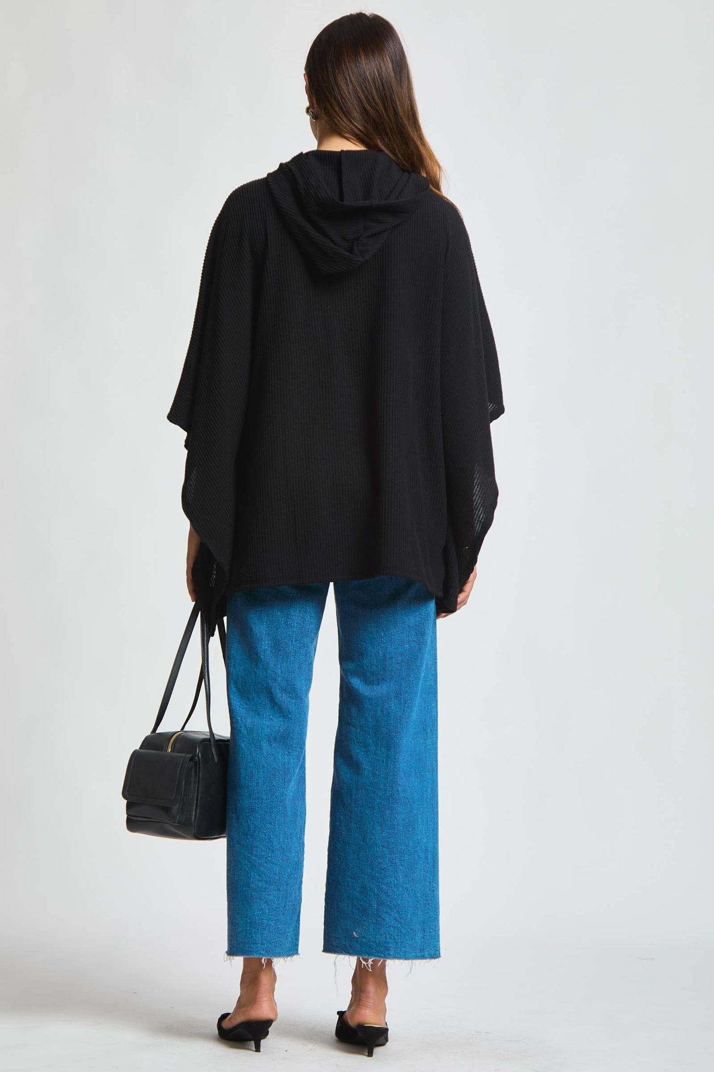 Dear Scarlett Ribbed Knit Poncho Top