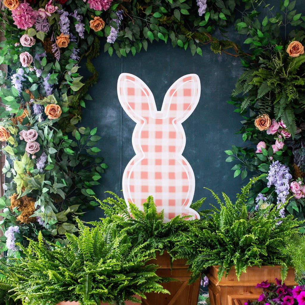 Gingham Bunny Garden Stakes Collection