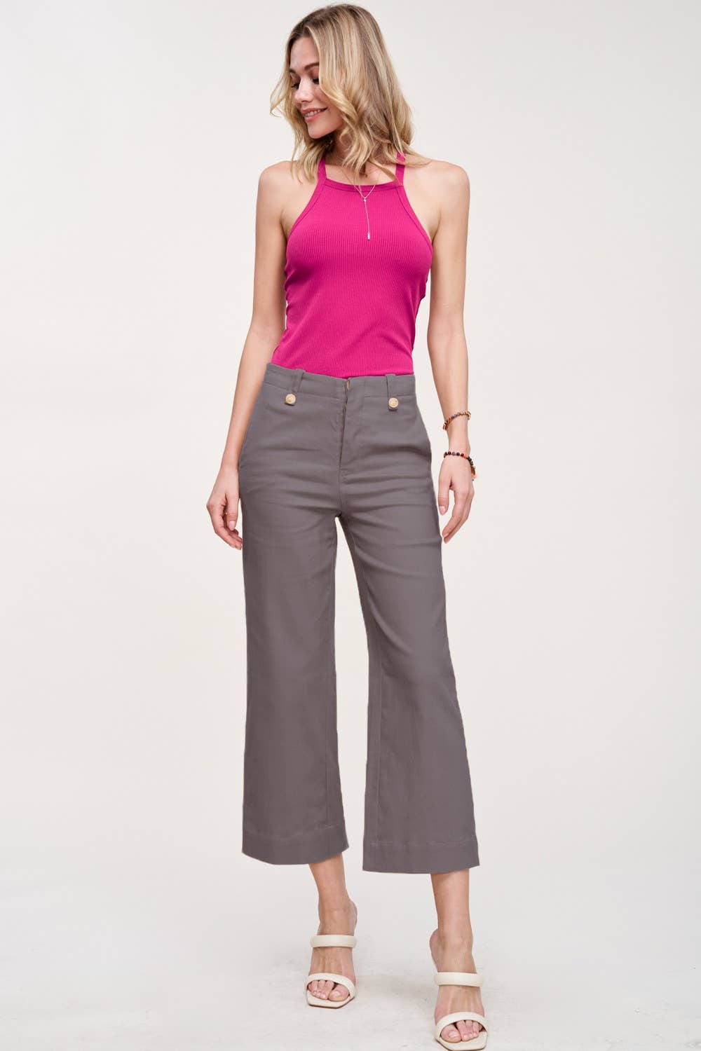 La Miel Stretchy High Rise Wide Leg Pants