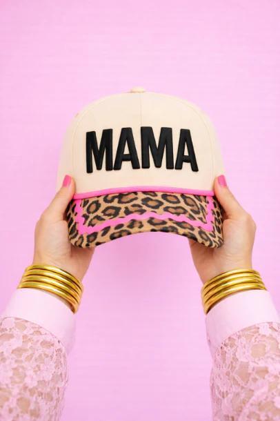 Grace + Emma Mama Leopard Trucker Hat
