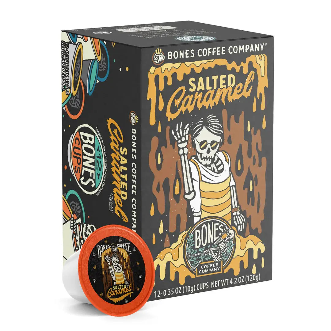 Bones Salted Caramel Flavored Coffee Pods