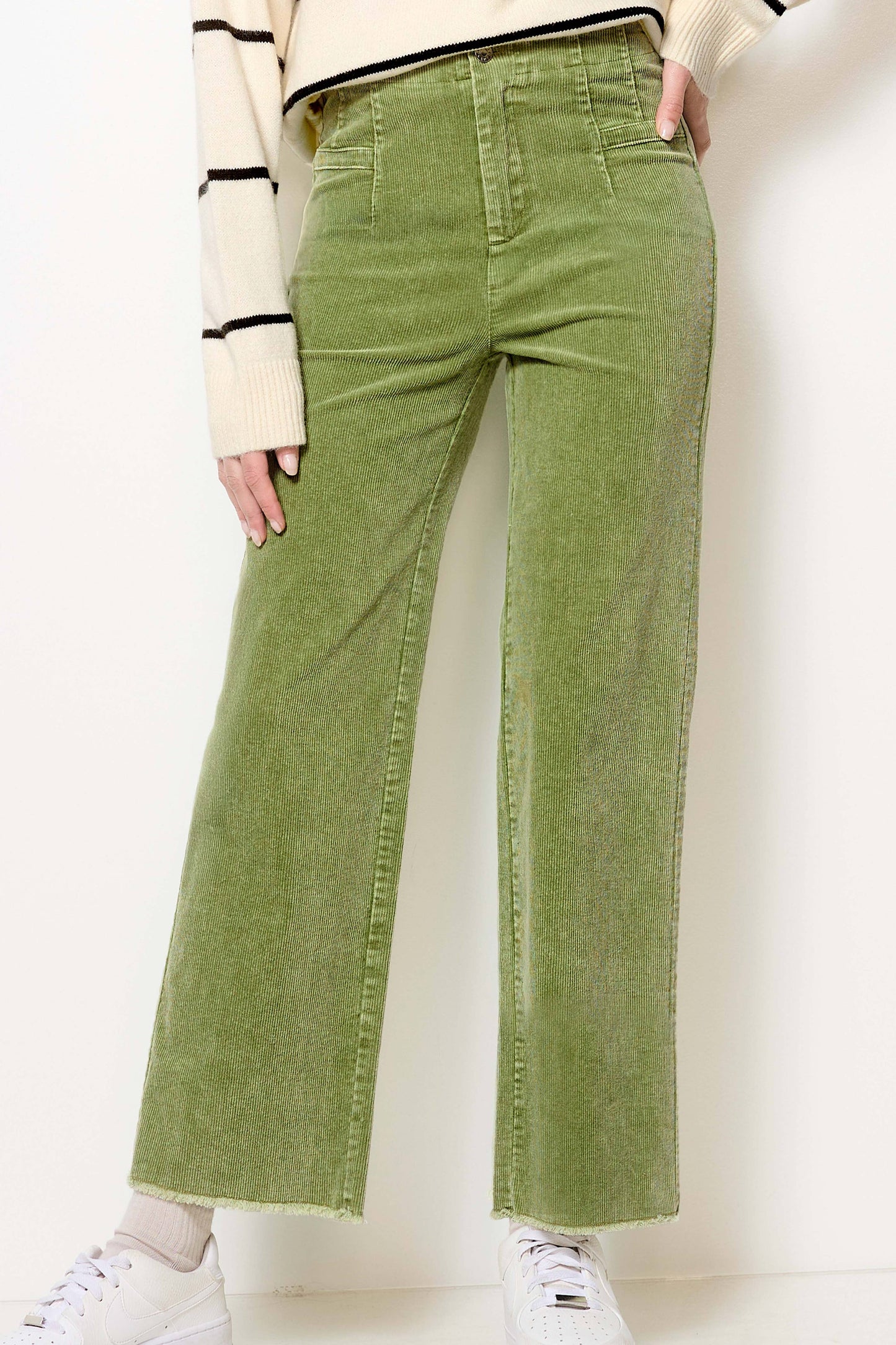 La Miel High Waisted Wide Leg Corduroy Pants
