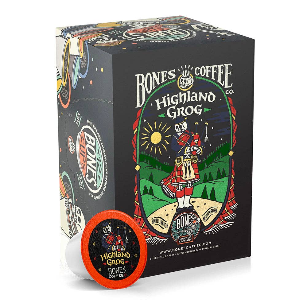 Bones Highland Grog Flavored Coffee Pods