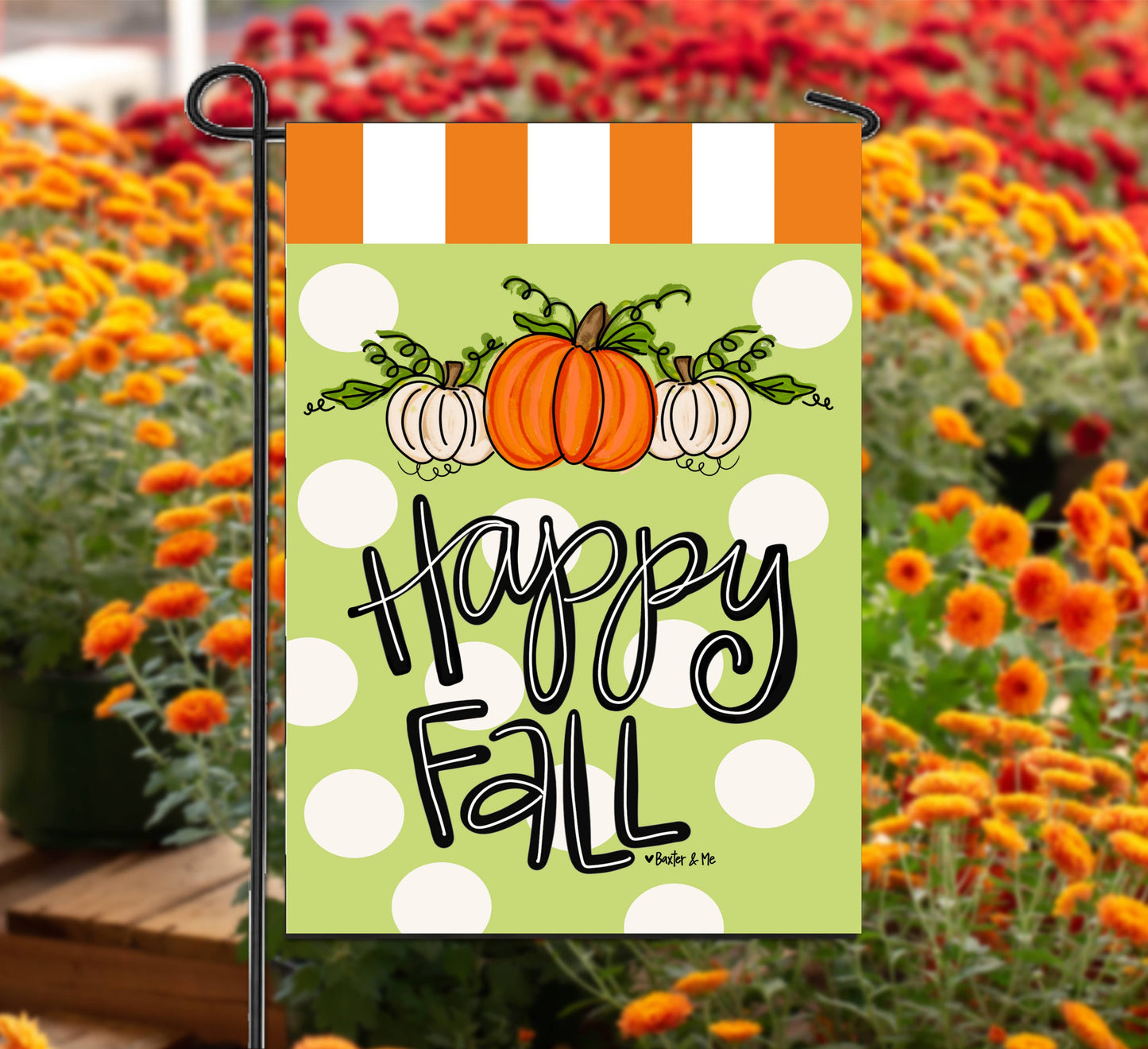 Pumpkins All Around Garden Flag