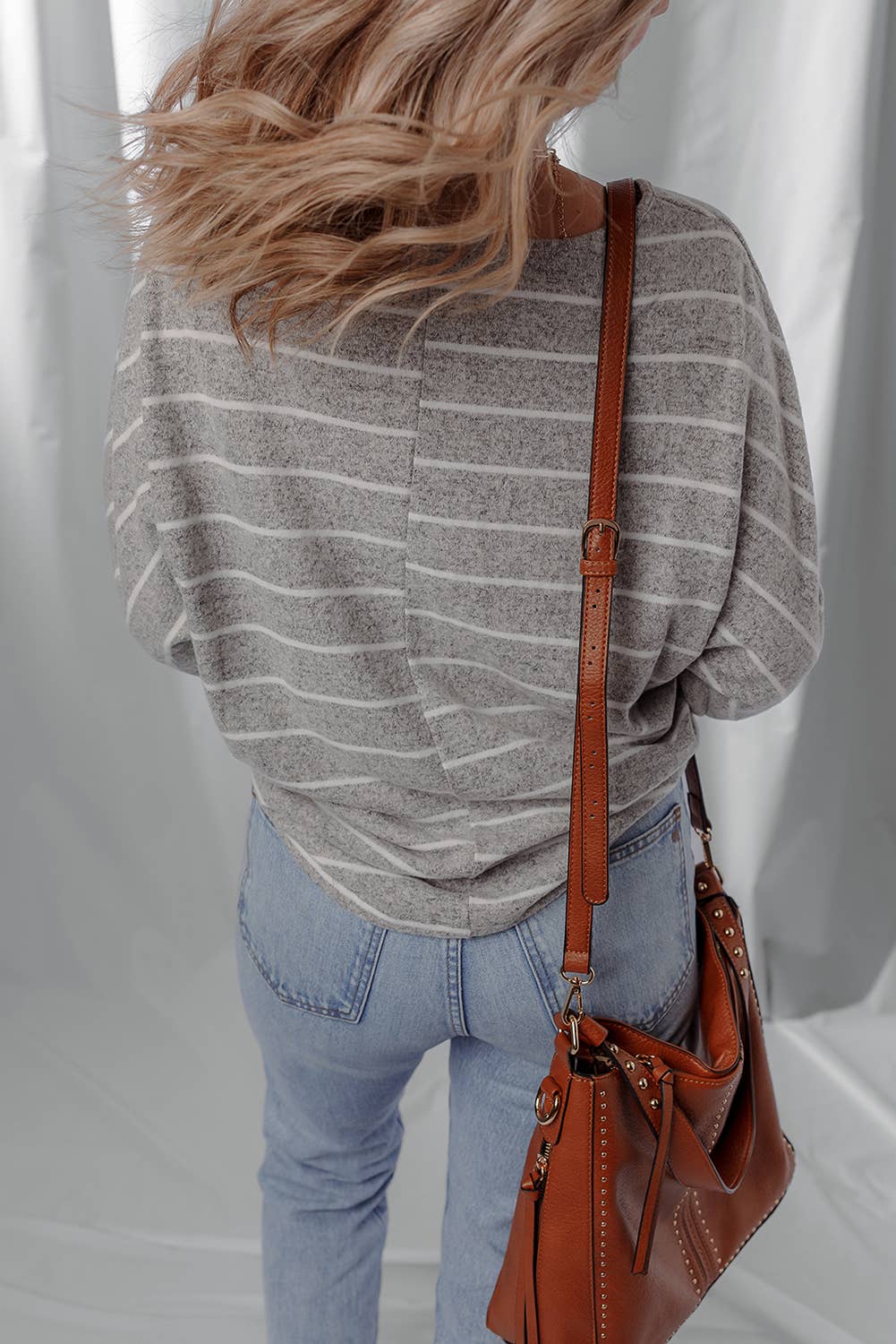 Bishop Sleeve Drop Shoulder Top