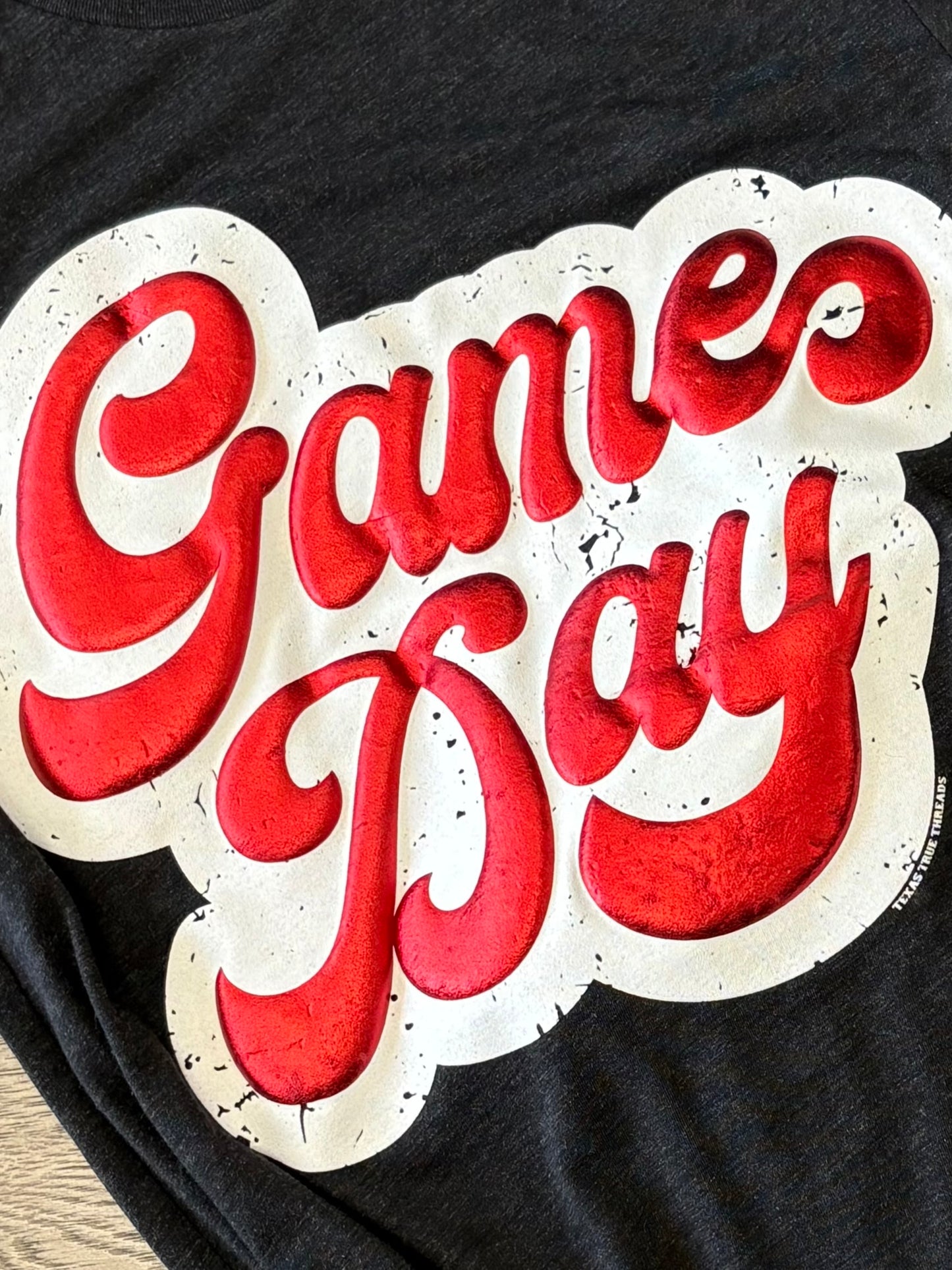Big Game Day Retro in Metallic Puff Tee