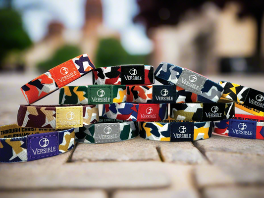 Team Camo / Philippians 4:13 Wristband