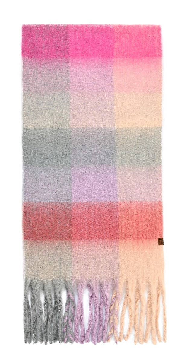 Multi Color Checkered C.C Scarf