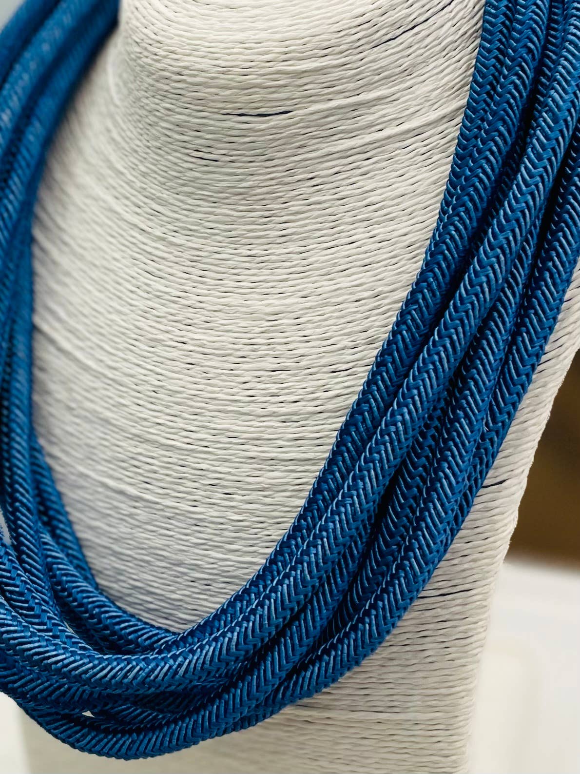 Slub 8-Strand Necklace in Cobalt Blue