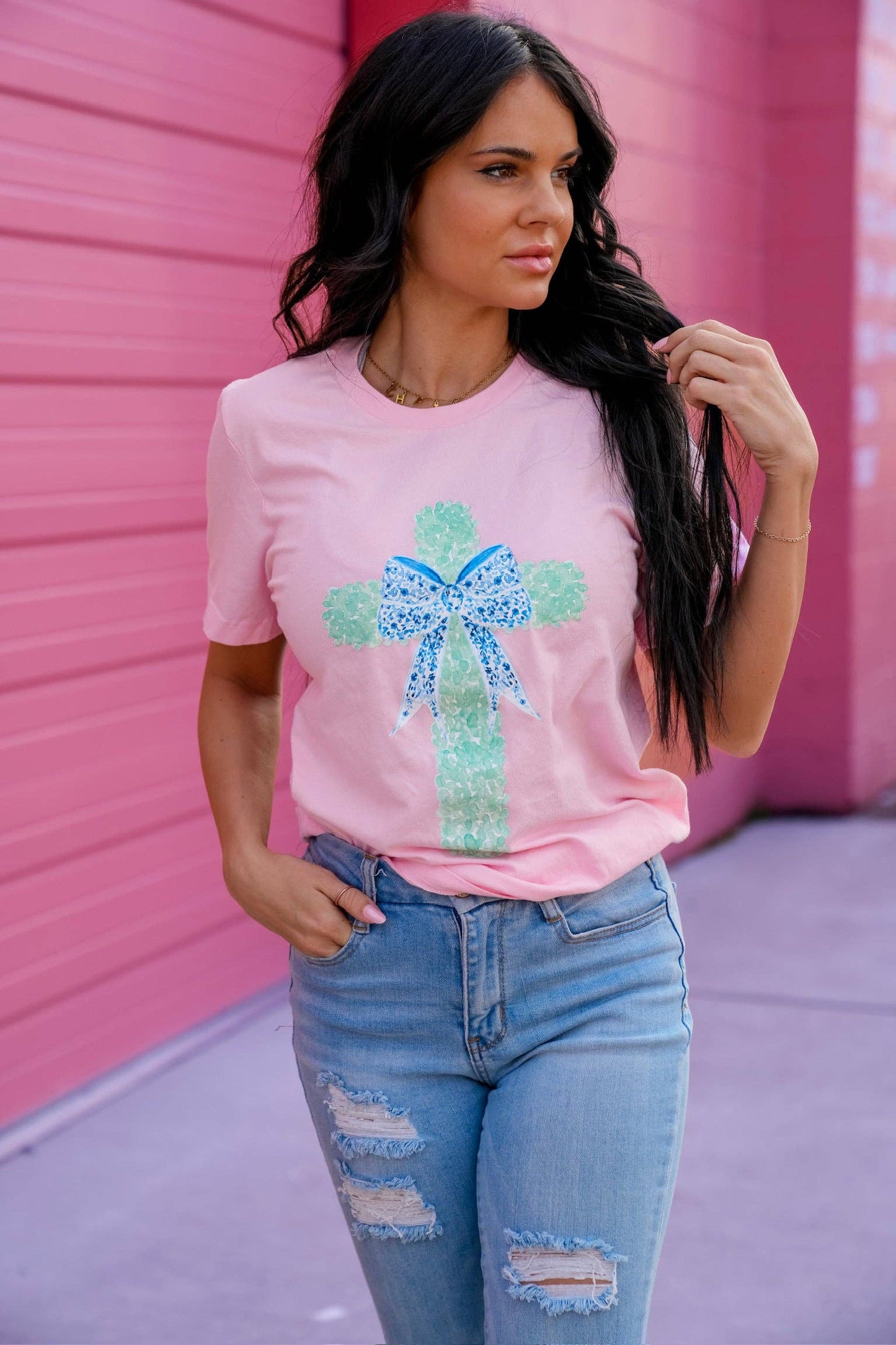 Watercolor Cross Tee