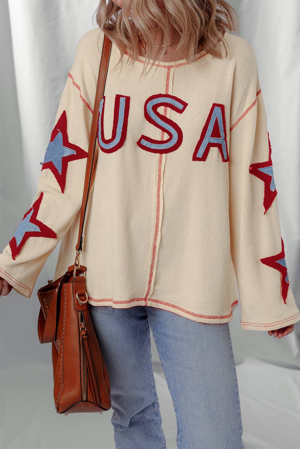 USA Star Patchwork Top
