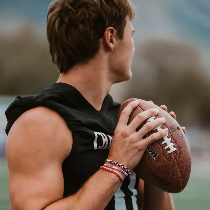 K'Lani Game Day Red/White/Black Hair Ties