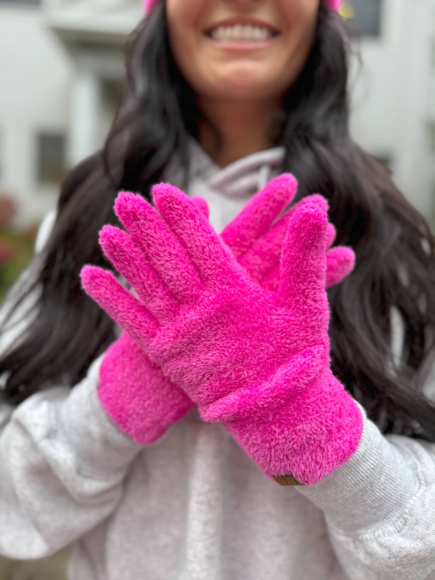 Plush Terry Chenille Women's C.C Gloves