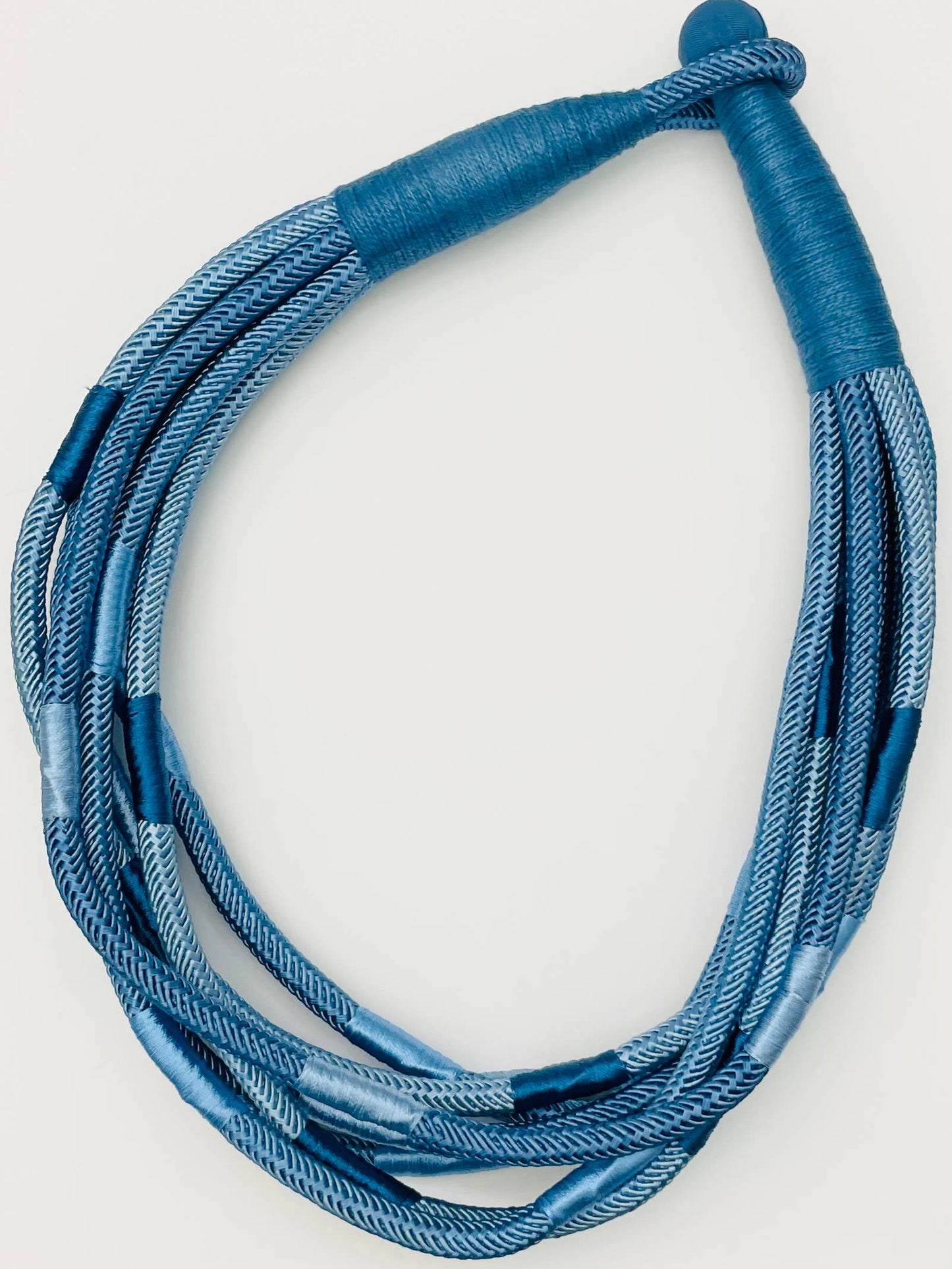 Cobalt/Navy Blue Cotton Rope Statement Necklace