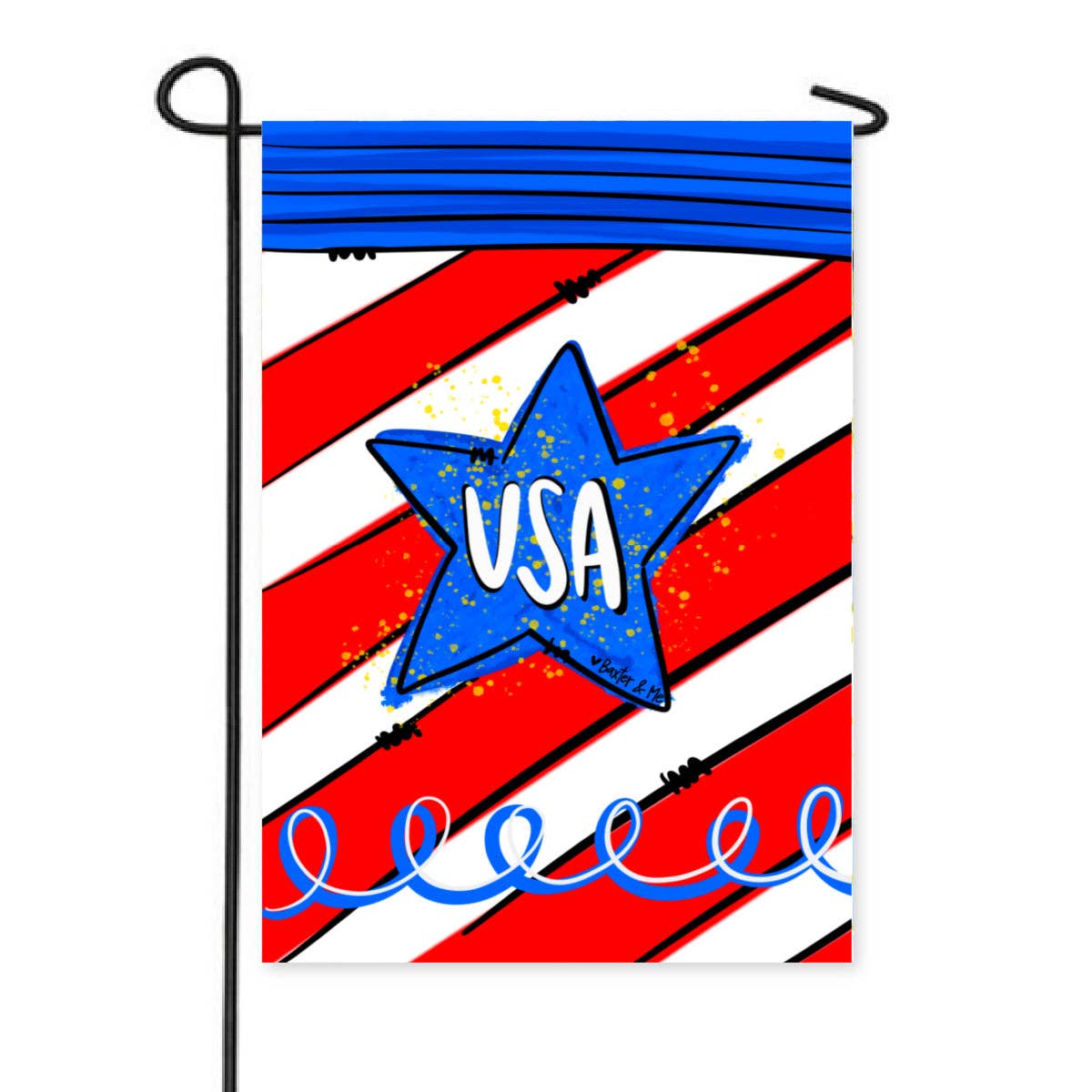 USA Star patriotic garden flag in yard β water-resistant 4th of July summer Americana flag