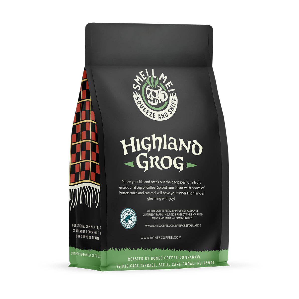 Bones Highland Grog Flavored Ground 12oz Coffee