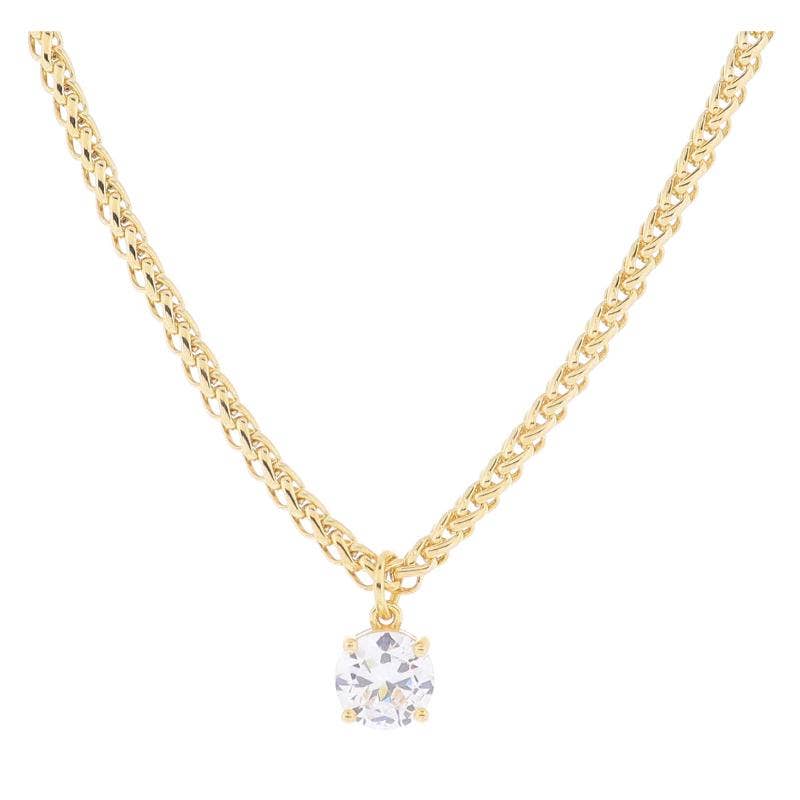 18K Gold Plated Crystal Necklace