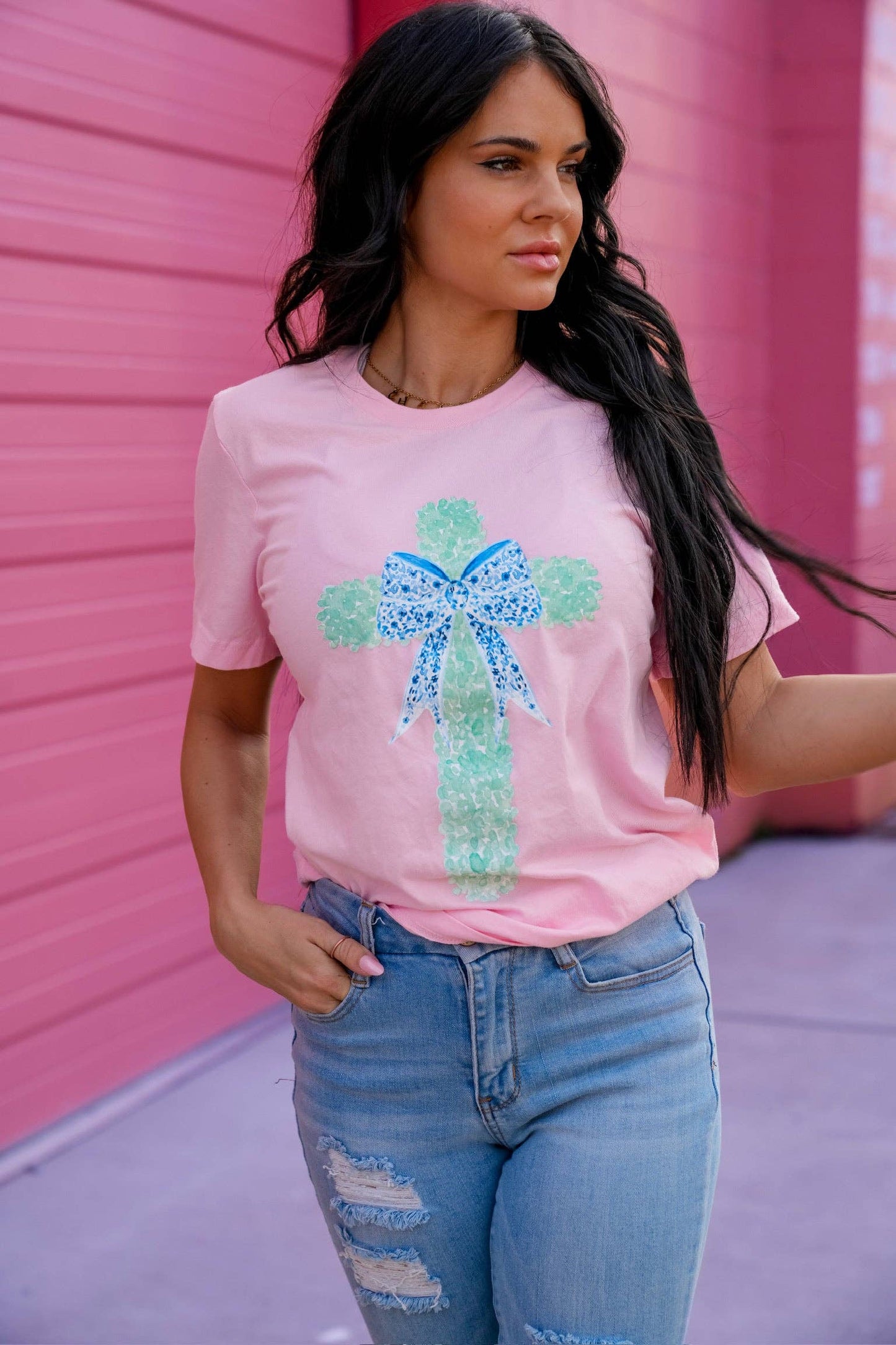 Watercolor Cross Tee