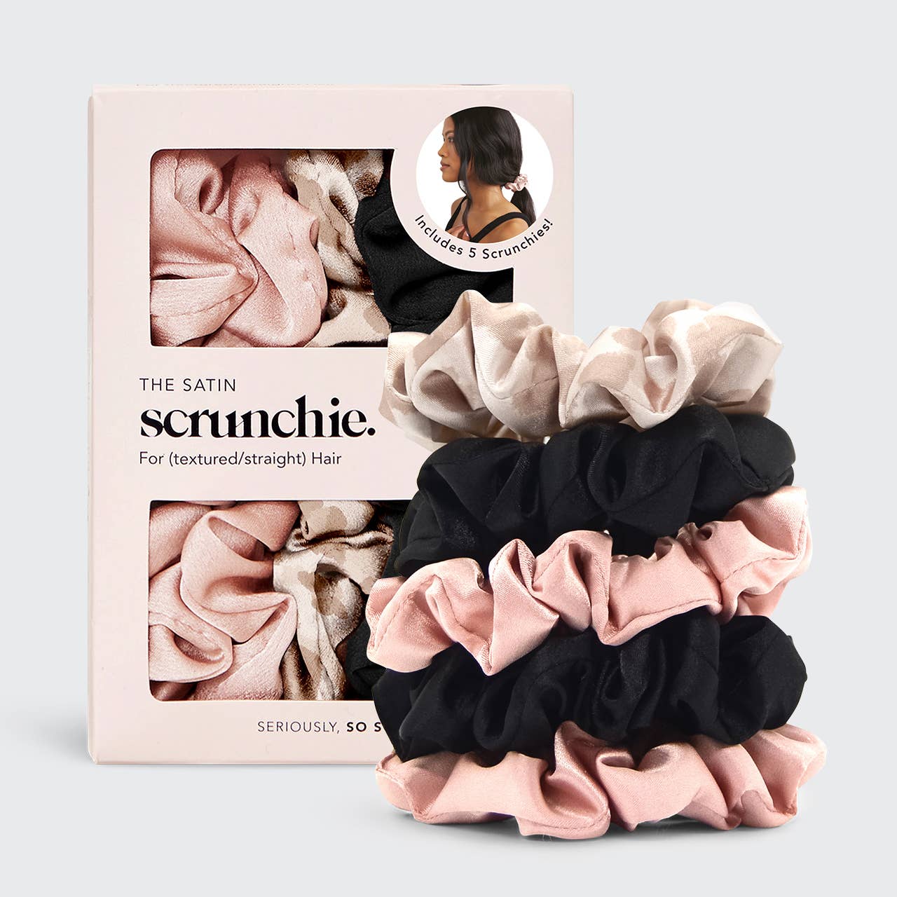 Kitsch Satin Sleep Scrunchies 5 pcs