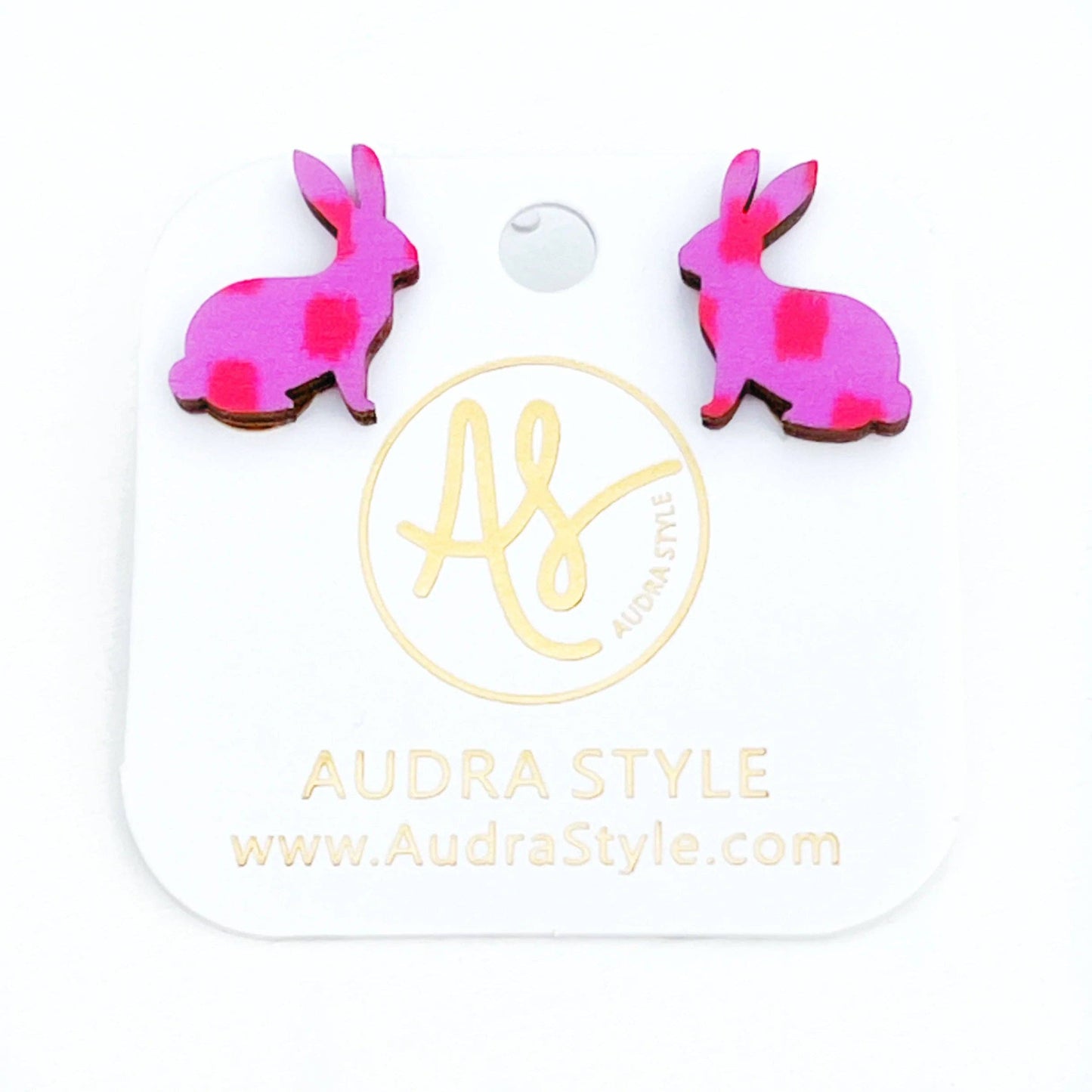 Pink Bunny Studs