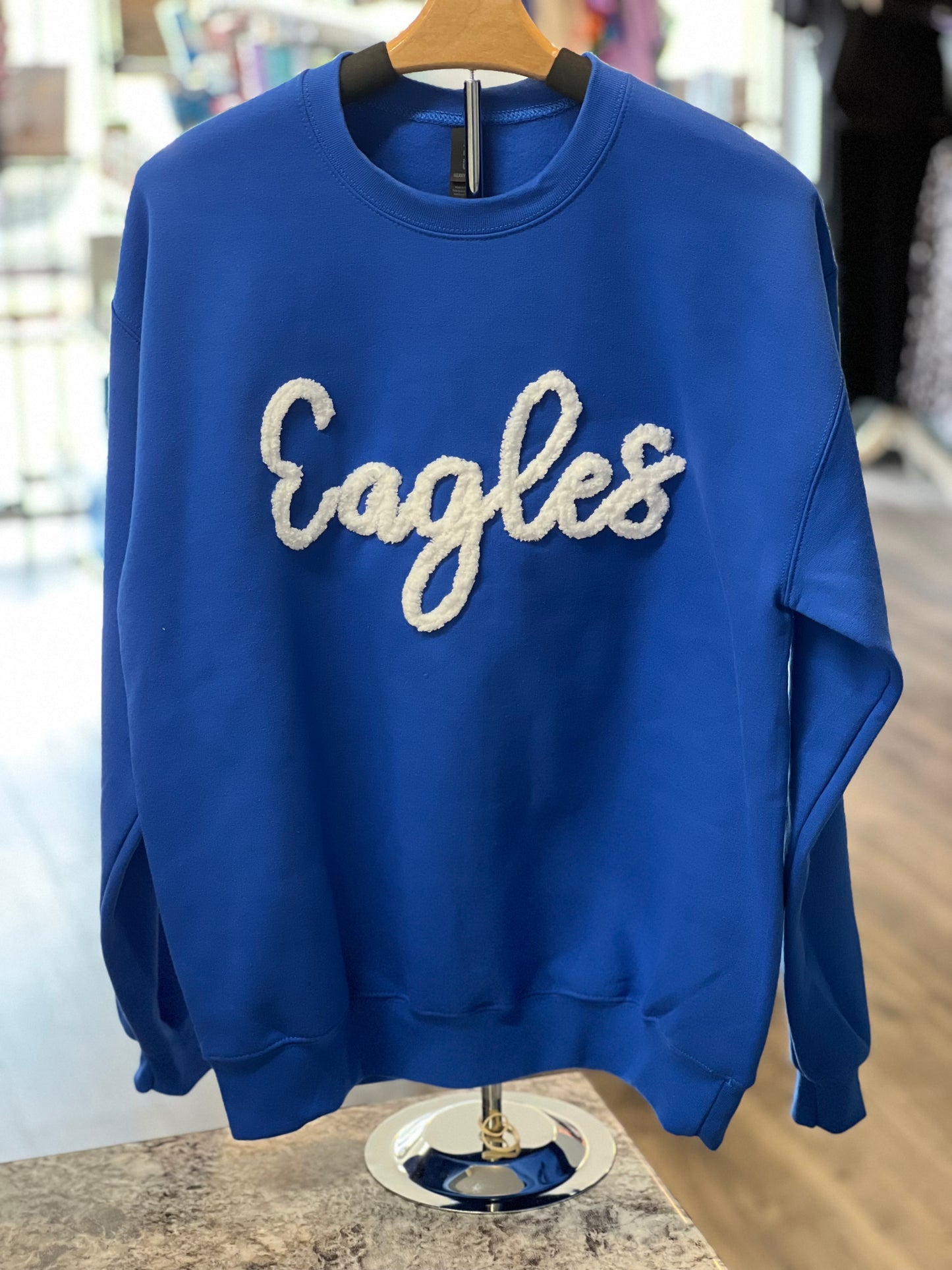 Eagles Royal Blue Chunky Yarn Sweatshirt