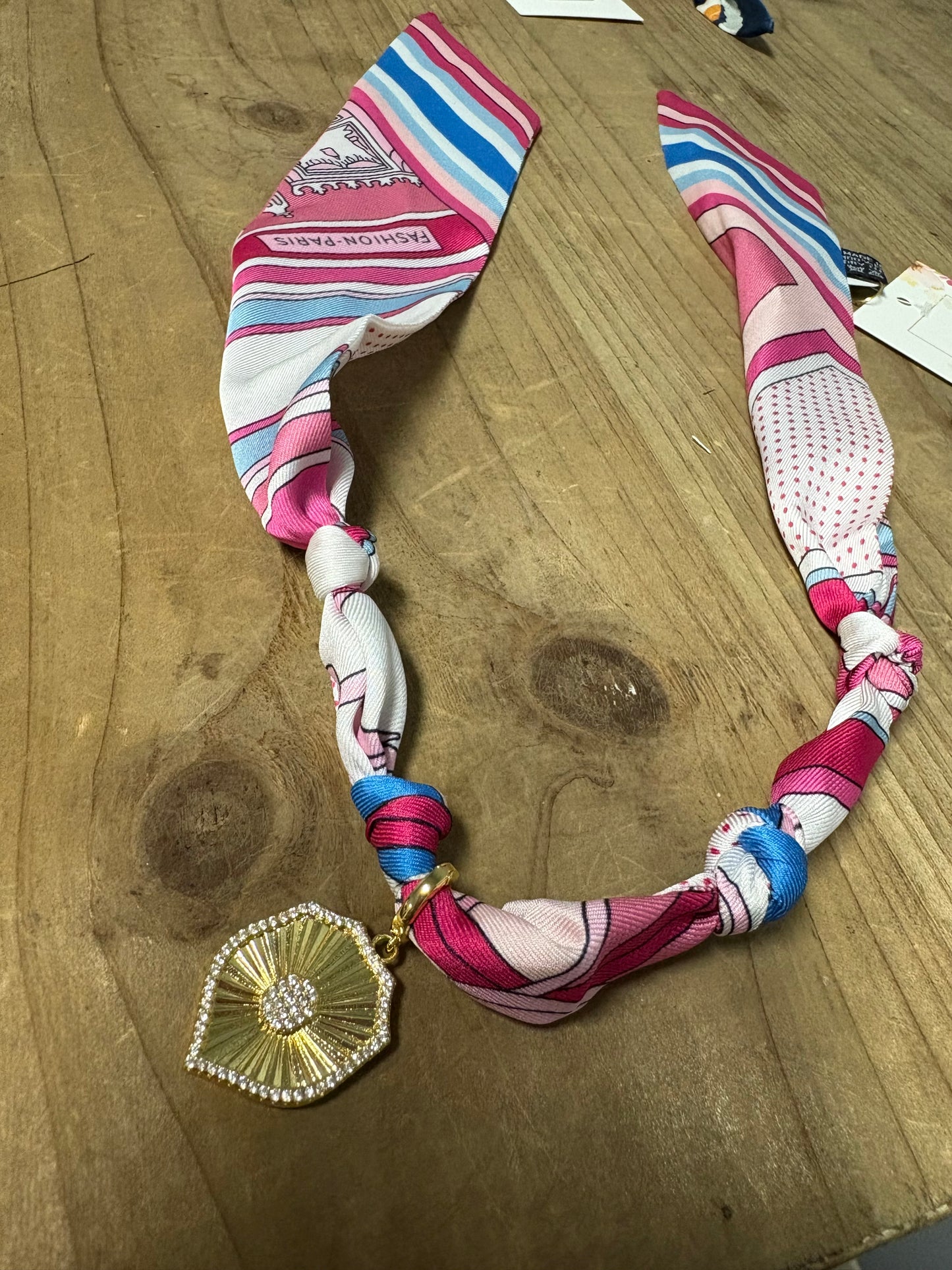 Wrapped in Strength Scarf Necklace