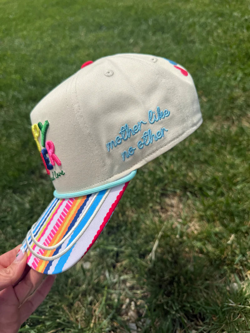 Happy Mother Embroidered Trucker Hat – Colorful Women's Snapback