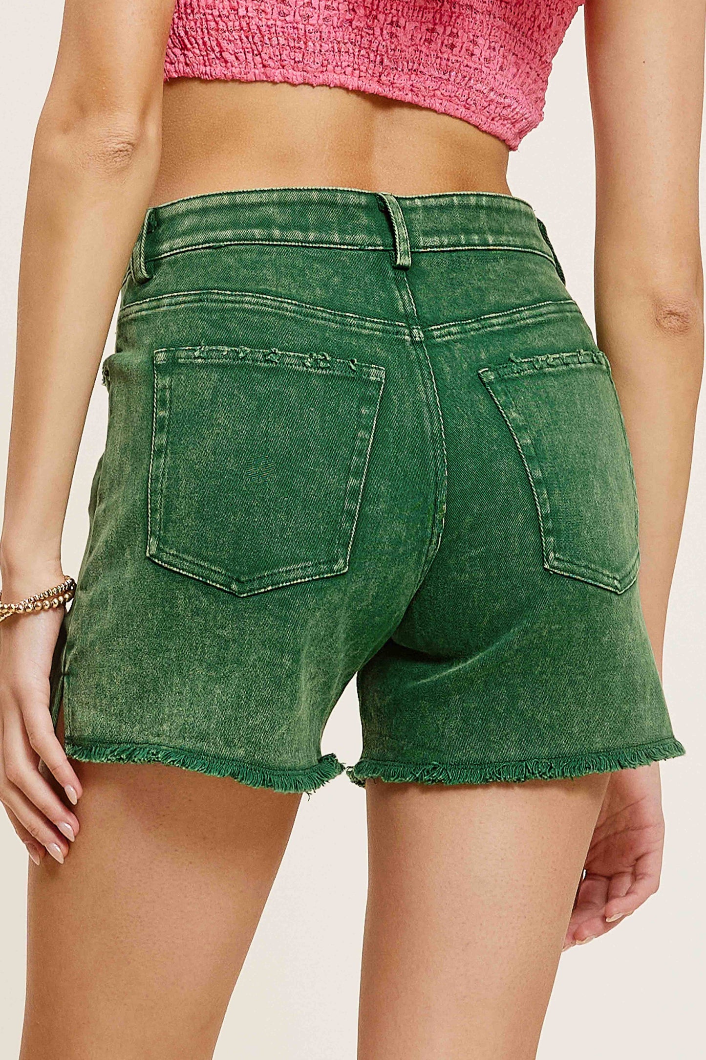 La Miel High Rise Mineral Washed Shorts