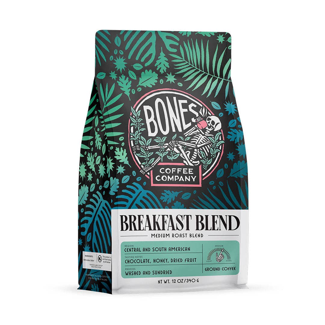 Bones Breakfast Blend 12 oz ground Coffee