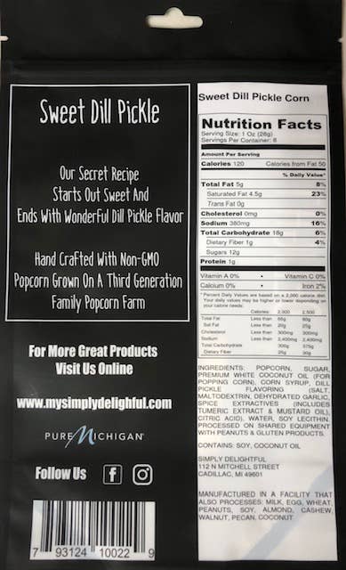 Simply Delightful Sweet Dill Pickle Popcorn