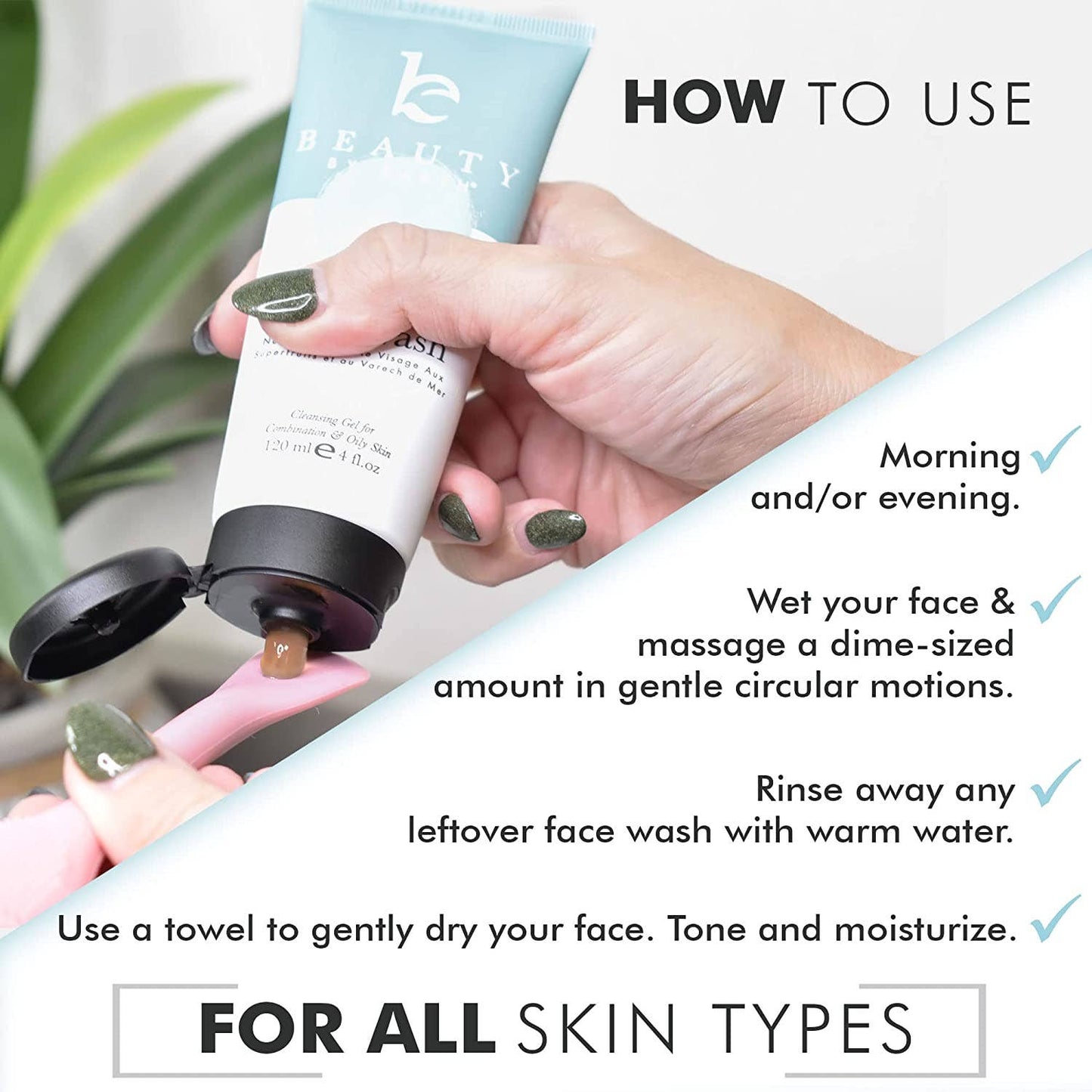 Beauty by Earth Face Wash with Superfruit and Sea Kelp