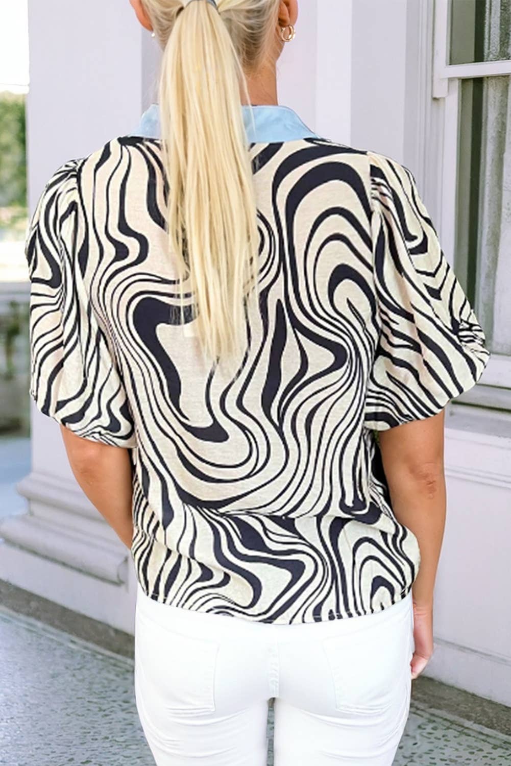Zebra Print Ricrac Top