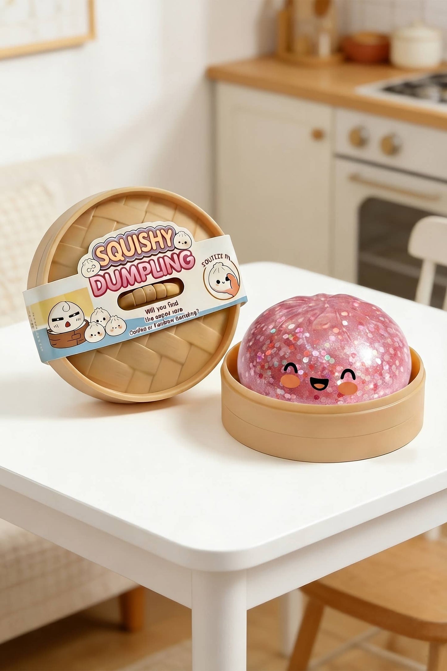Jumbo Smiley Dumpling Squishy Toy β Kawaii Slow Rise Sensory Fidget
