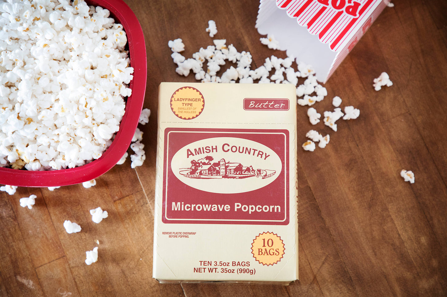 Amish Country Ladyfinger Butter Microwave Popcorn 10 Pack