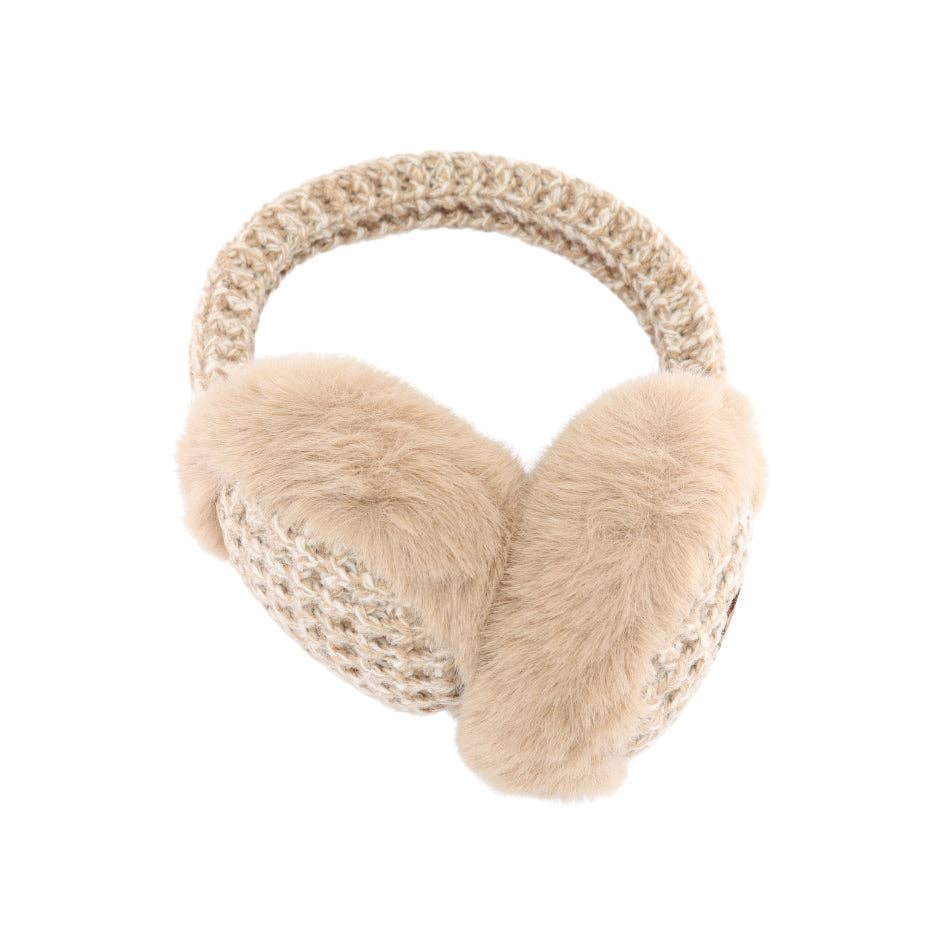Heather Knitted Faux Fur C.C Earmuff