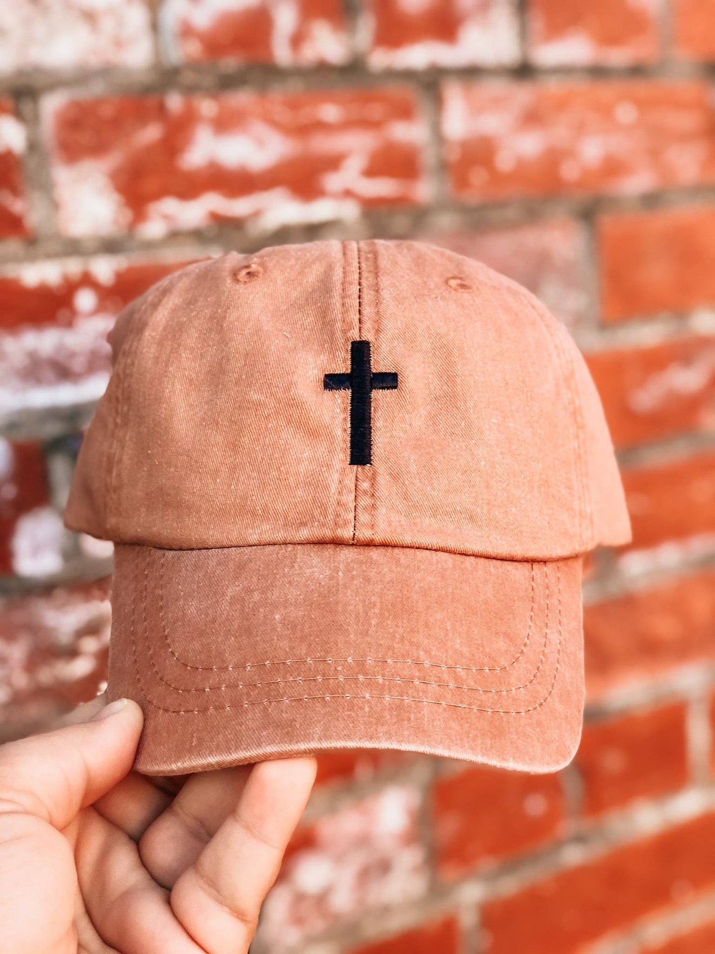 Embroidered Cross Hat