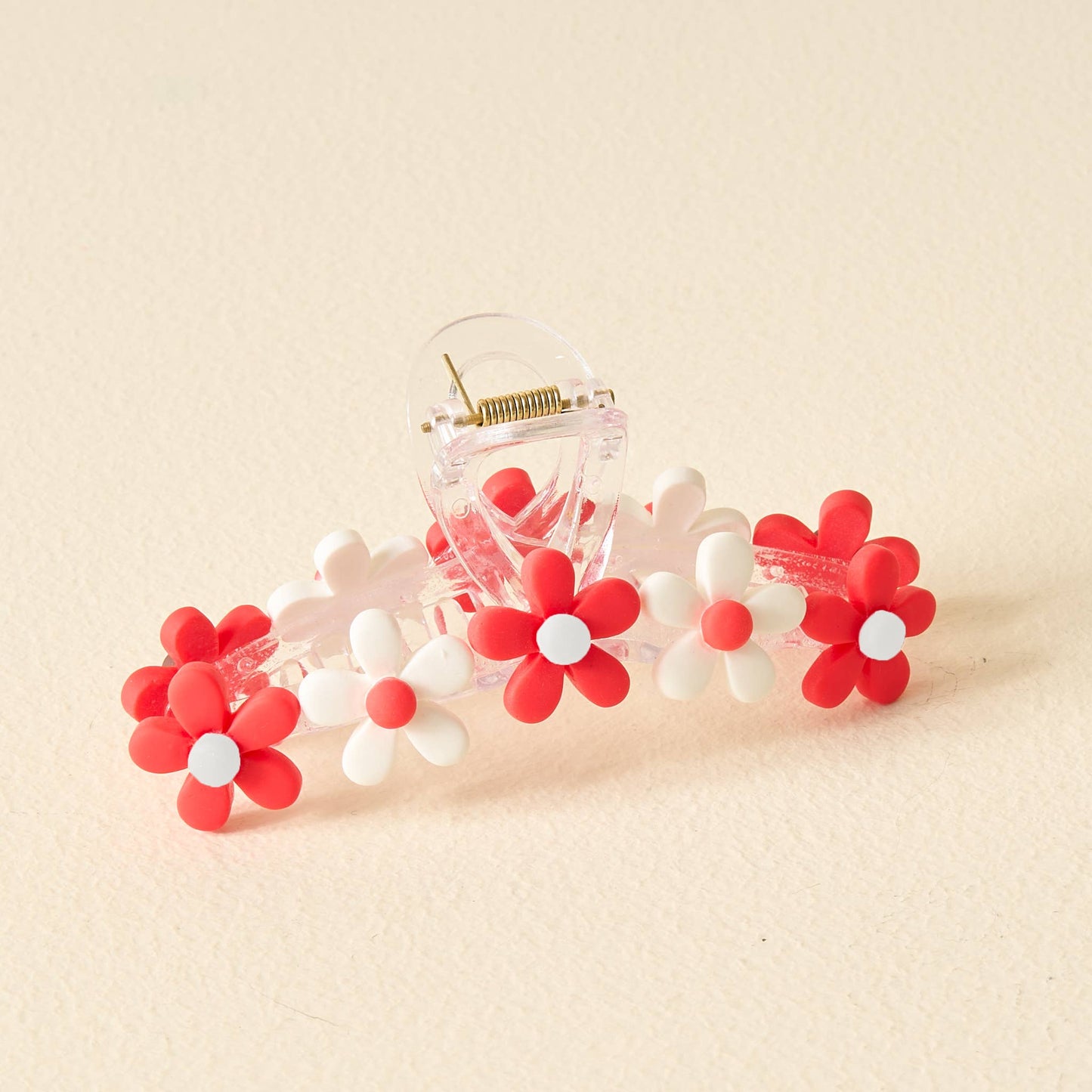 Red Daisy Claw Clip
