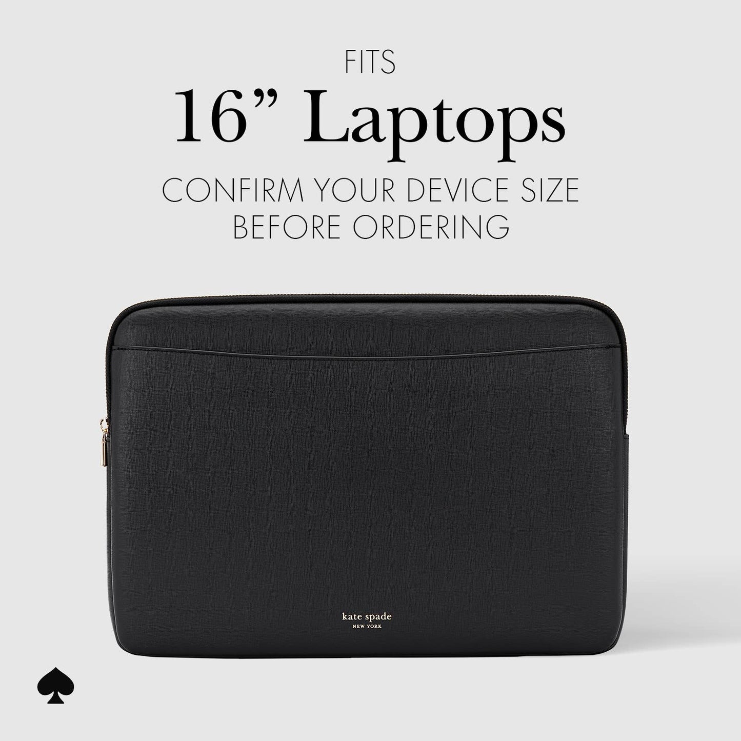 Kate Spade New York Laptop Sleeve 16" Black Saffiano
