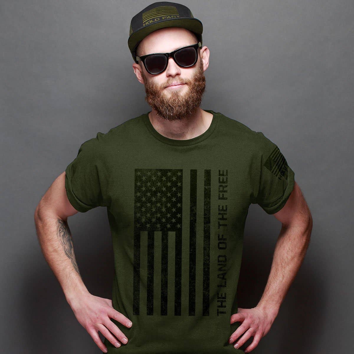 HOLD FAST Men's Freedom Flag T-Shirt