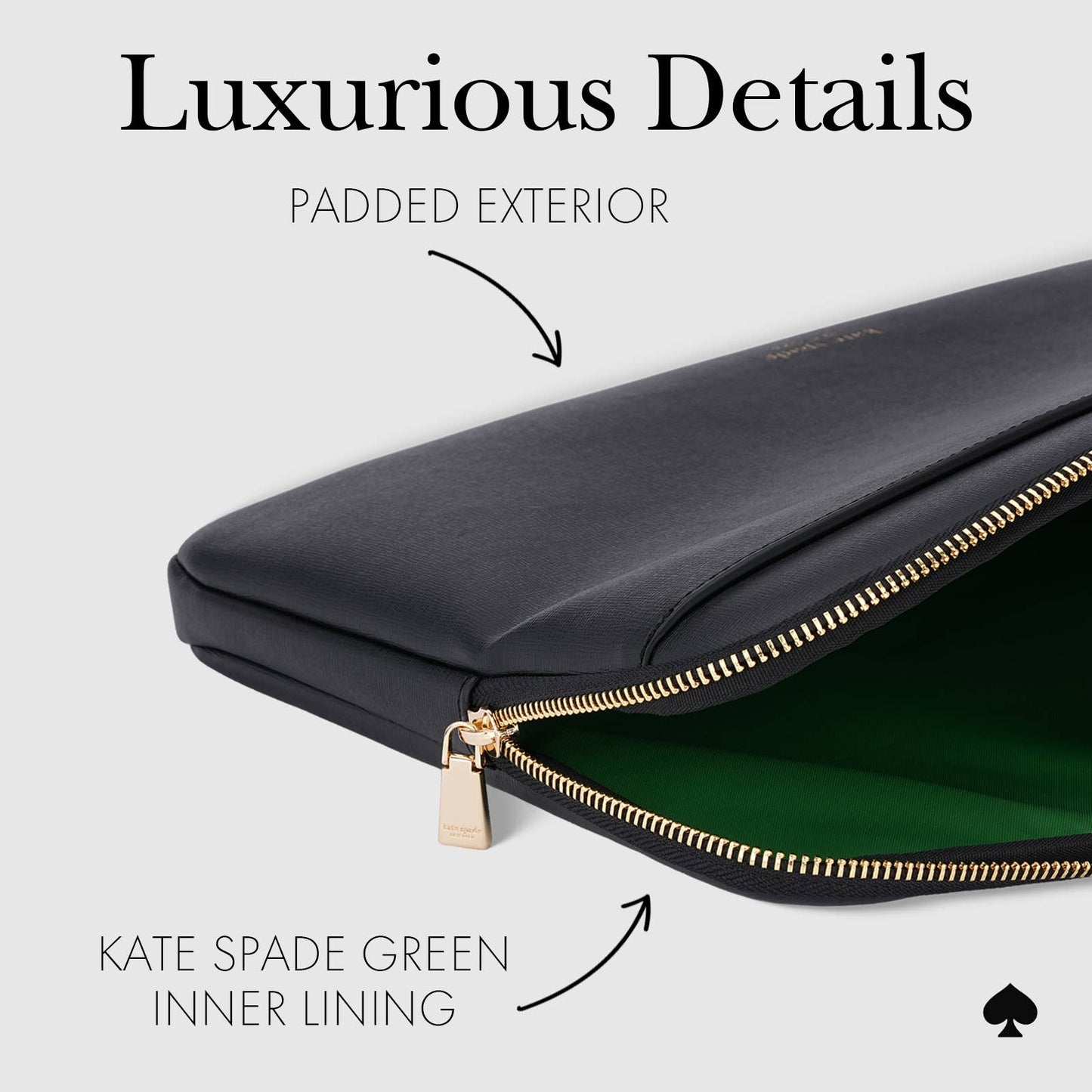 Kate Spade New York Laptop Sleeve 16" Black Saffiano