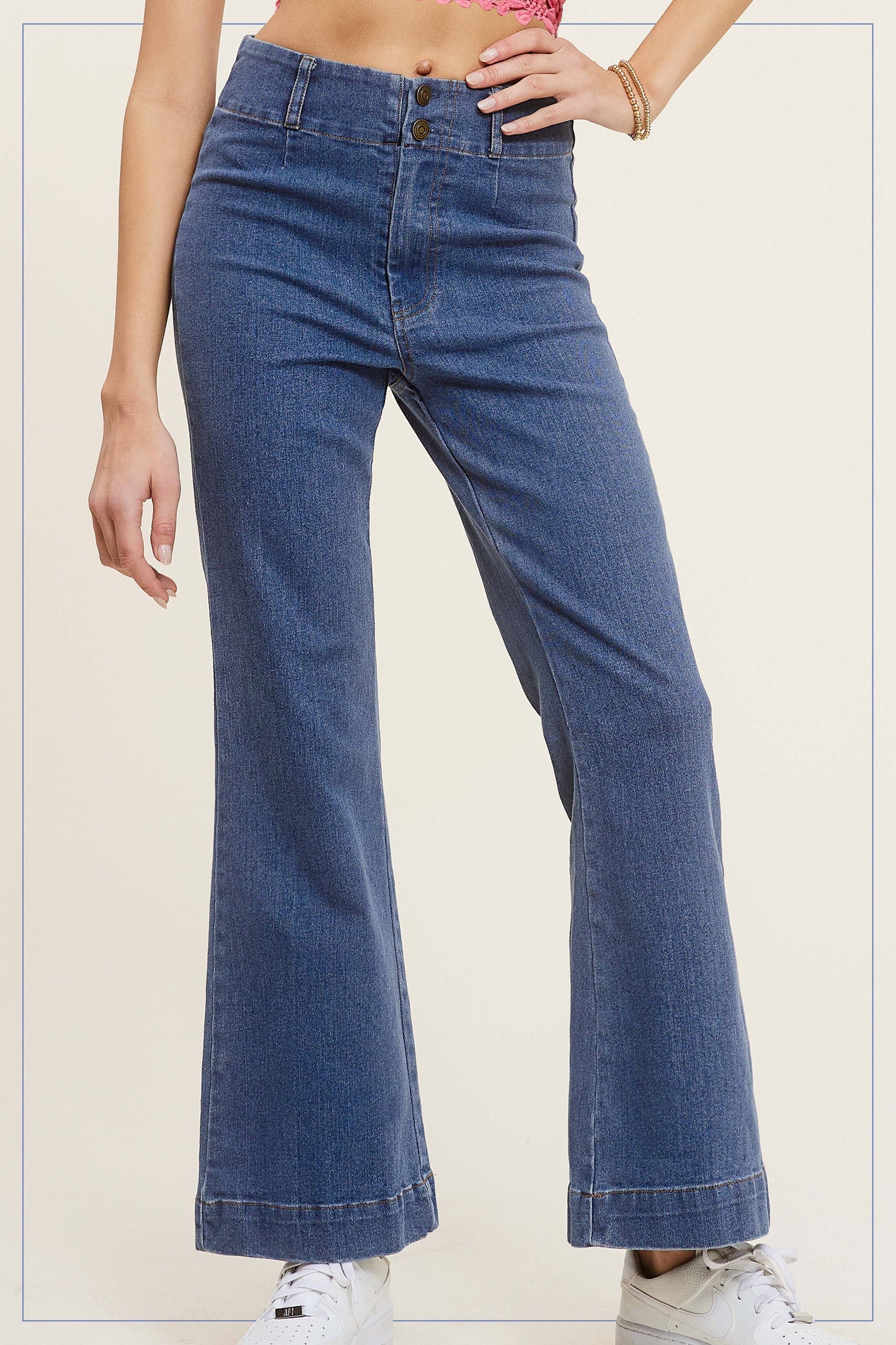 Soft Washed Stretchy High Waisted Wide Flare Pants