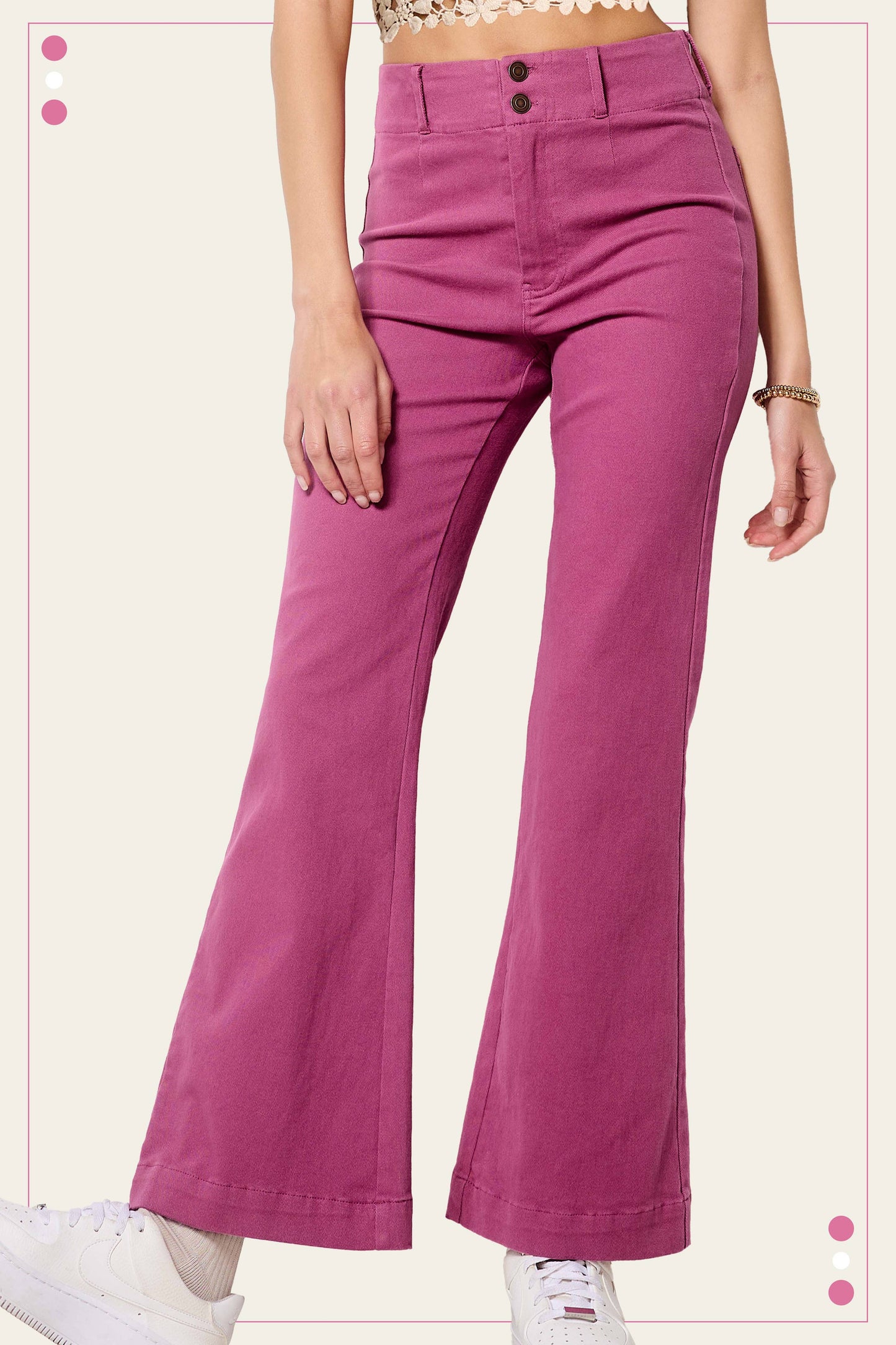Soft Washed Stretchy High Waisted Wide Flare Pants